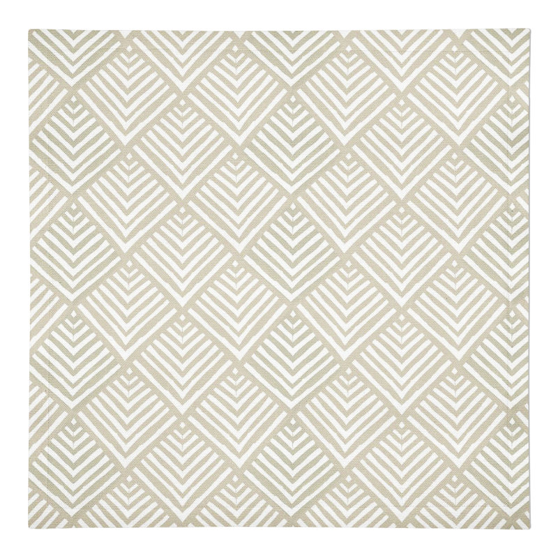 Cotton Twill Geometric Rectangle Napkin, Cream