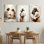 3 pièces encadrées, art mural sur toile, Jésus, embrassant la femme, affiches, impressions spirituelles, guérisons spirituelles, textures beiges, décoration murale pour chambre à coucher, salon, décoration d'églises