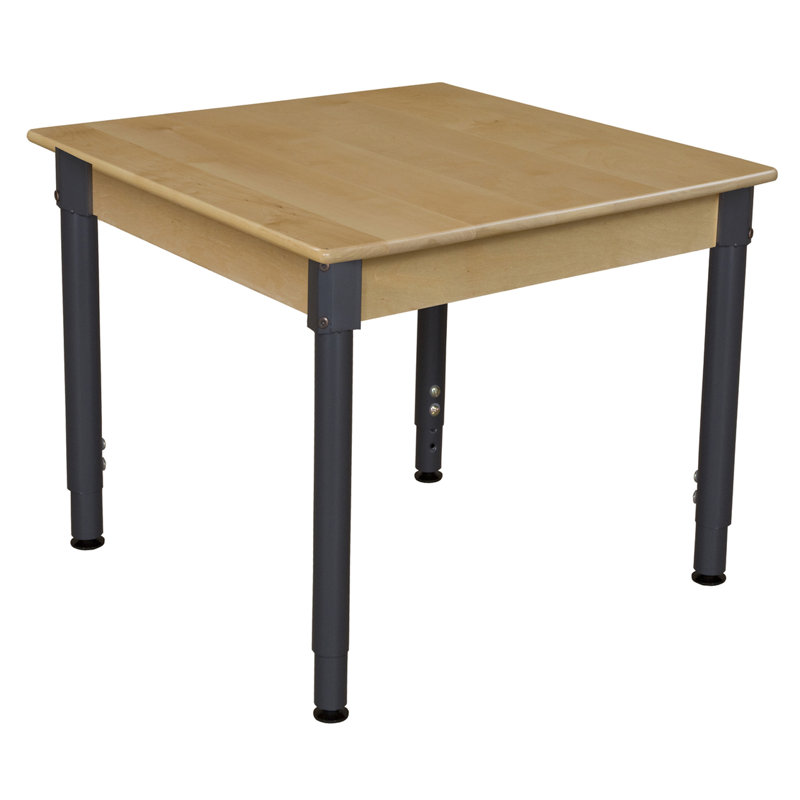 Solid Wood Adjustable Square Activity Table, 30"