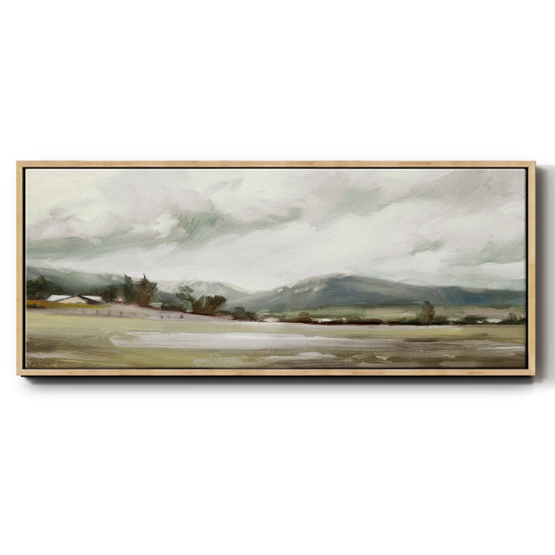 Big Sky Valley- Framed Canvas, 8" H x 20" W