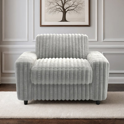Lirien Furry Channel Fabric Down-Filled Chair