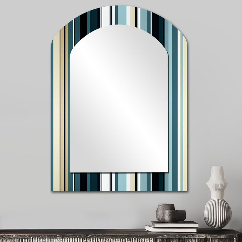 Miroir mural Classic Blue Elegance, 34 po x 25 po