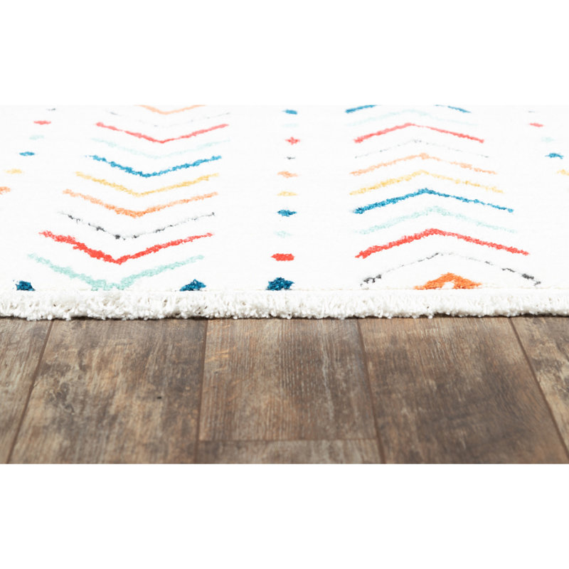 Machine Made Power Loom Polyester/Polypropylene Area Rug in Multicolor, Rectangle 9'10" x 12'10"