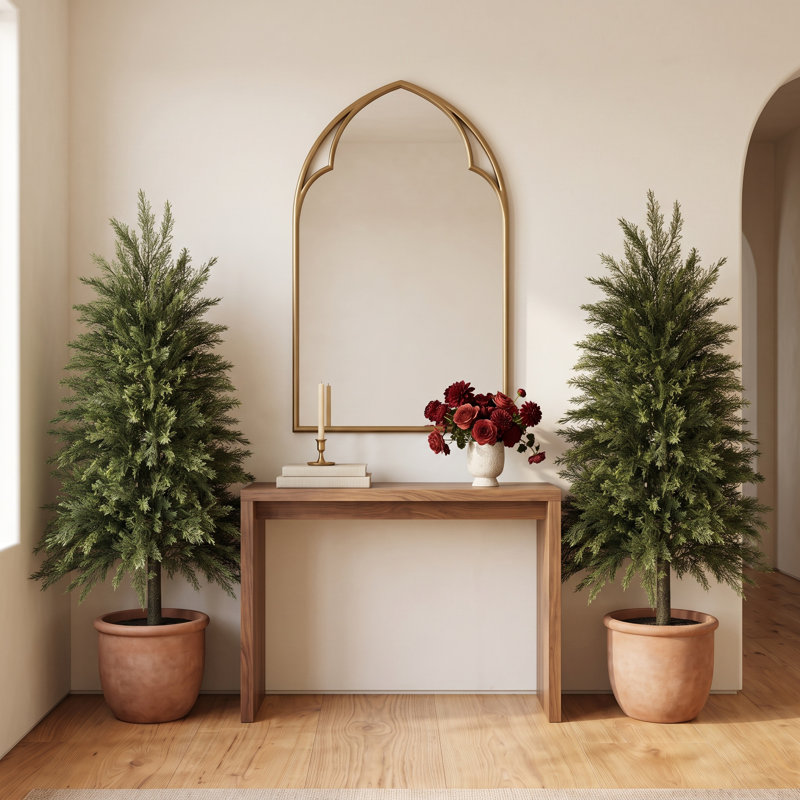 Artificial Cedar Fluffy Leaf Set, 36.2" H x 17.7" W x 17.7" D