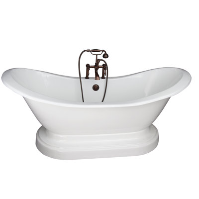 72'' x 30'' Soaking Cast Iron Bathtub