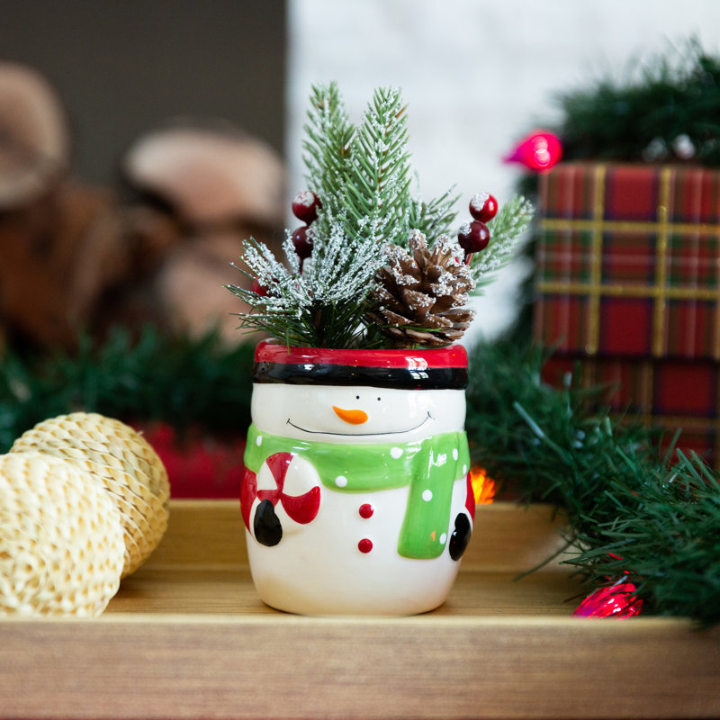 Pot fêtes bonhomme de neige