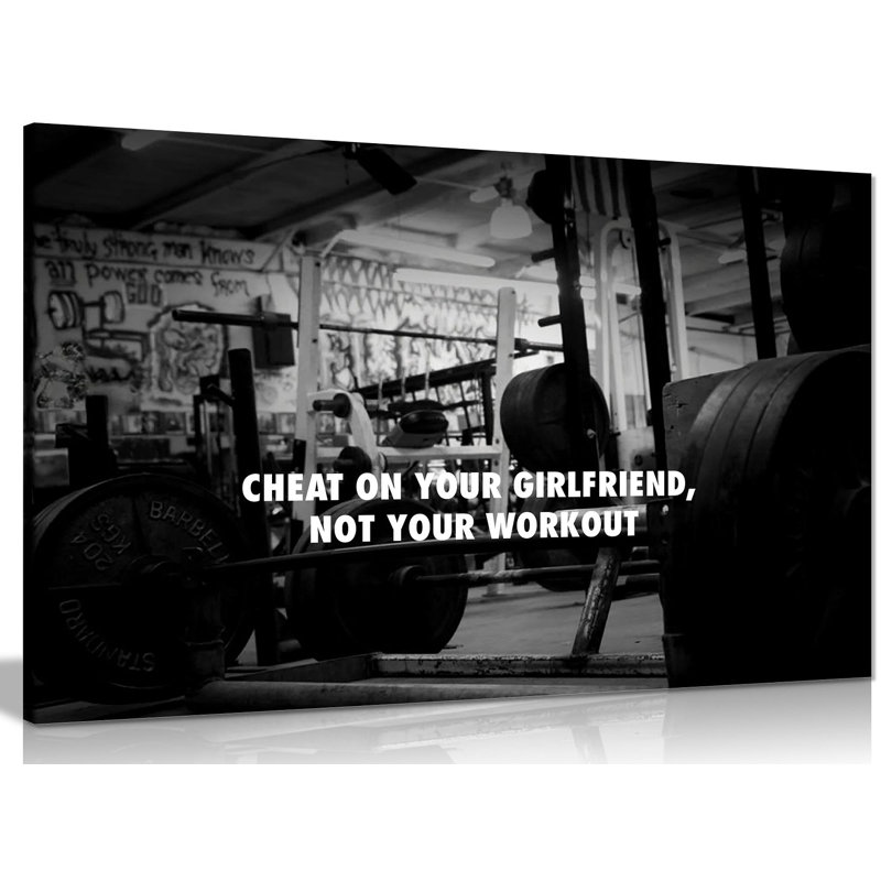 Gym Motivation - Wrapped Canvas Print, 20cm H x 31cm W