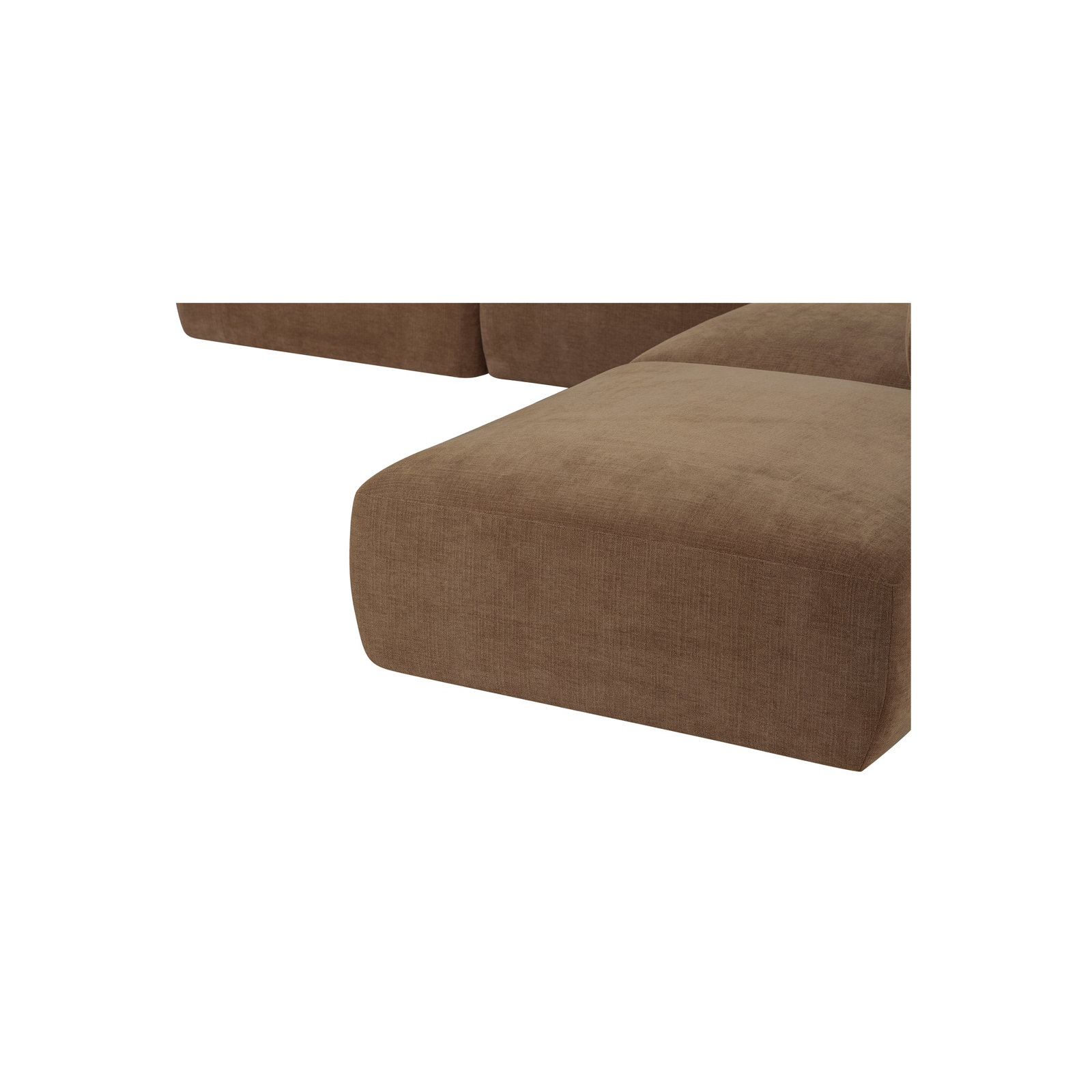 Colette Modular Corner Sectional, Tan Polyester