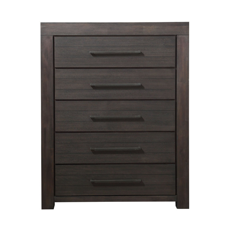 Rohrbaugh 42'' W 5 - Drawer Dresser, Basalt Gray/STURDY