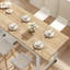 Grand îlot de cuisine 89,6 po avec table de salle à manger extensible sur roulettes, 3 tiroirs et 2 portes pour la cuisine, la salle à manger et le salon-1292381526