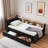 Multi-functional Daybed With Storage Headboard, Wireless Charging, 2 Storage Drawers And Led Lights-1272419949