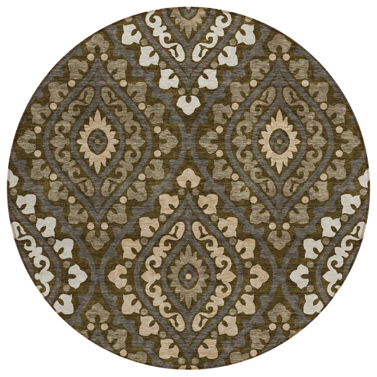 Alleigha Washable Moroccan Indoor / Outdoor Rug