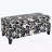 Storage Bench with Floral Patterned Fabric