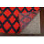 Tapis rouge noué à la main de conception unique 2 pi 9 po x 5 pi 8 po
