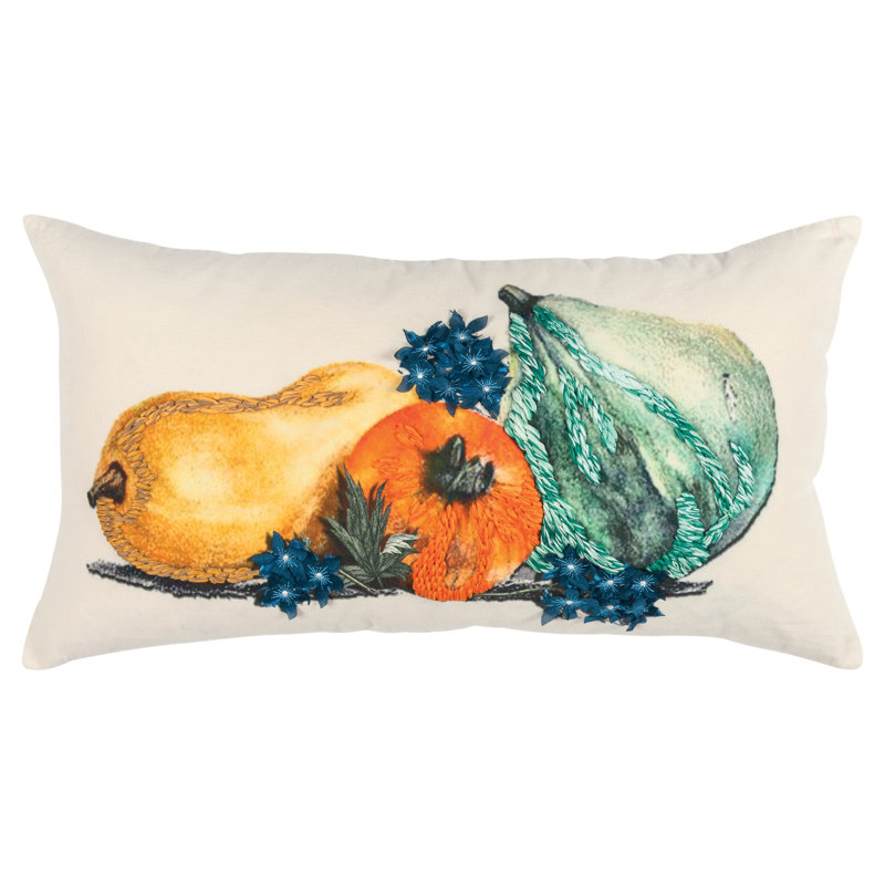 Housse et insert de coussin rectangulaire en coton Gourd