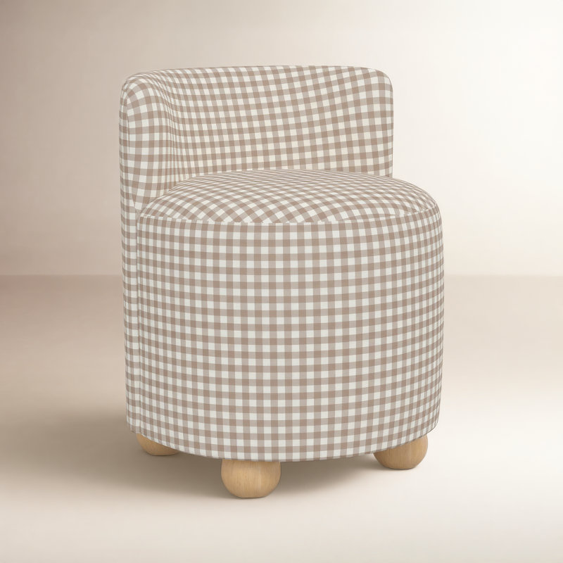 Andi Vanity Chair, Classic Gingham Tan