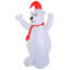 HOMCOM 6ft Tall Outdoor Inflatable Bear Lighted Airblown Christmas Lawn Décor