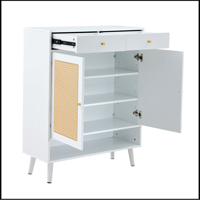 Modern Minimalist Storage Cabinet, White
