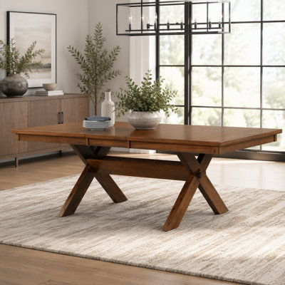 Table de salle à manger extensible avec tréteaux Karven