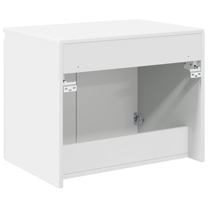 Engineered Wood Bathroom Cabinet, High Gloss White