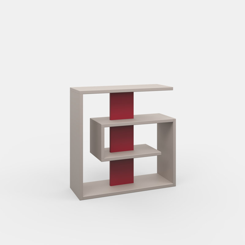 Antoinet End Table, Light Mocha/Burgundy