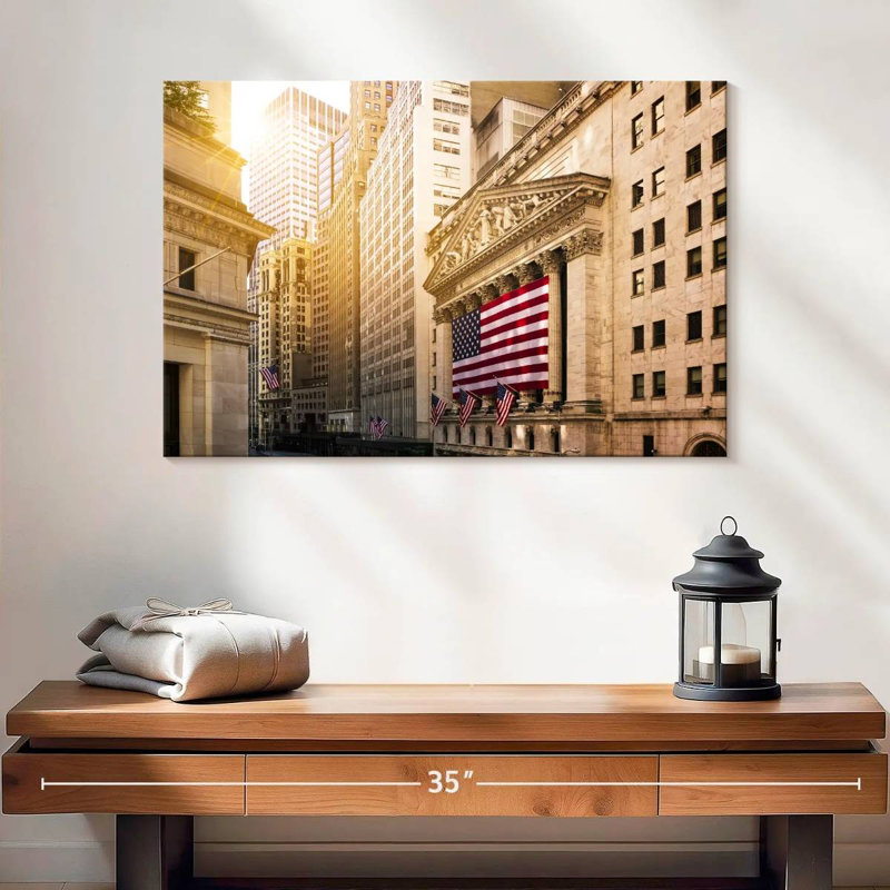 Drapeau américain Harpa Wall Street, H 16 po x l 24 po