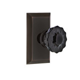 Studio Plate with Crystal Black Door Knob