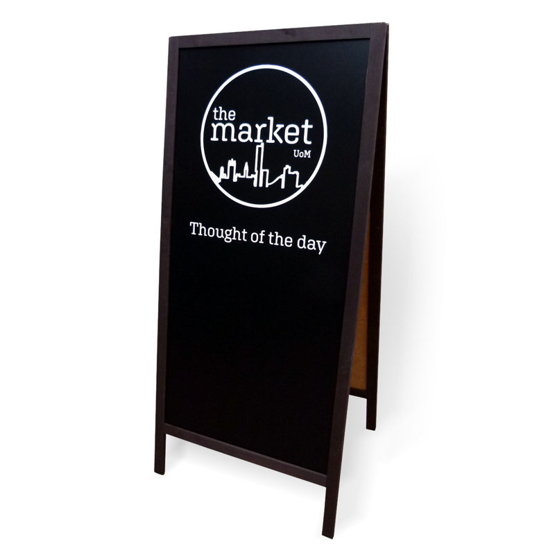 Gerrick Freestanding Manufactured Wood Medium - 4' - 6' Chalkboard