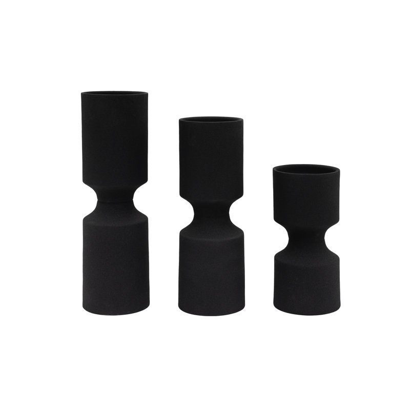 3 Piece Iron Tabletop Candlestick Set