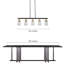 Luminaire suspendu linéaire à 5 lumières pour îlot de cuisine Abrielle
