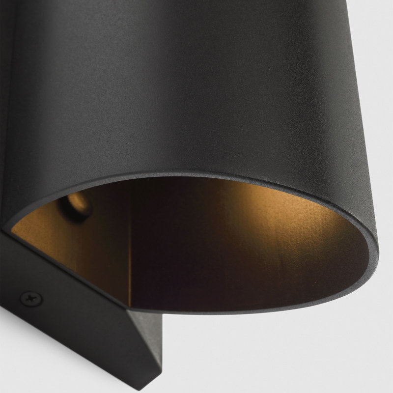 Thom Filicia Ruxton 1 Light Outdoor Fixture In Textured Black Finish With Textured Black Shade, 12" H x 4.5" W x 5.8125" D