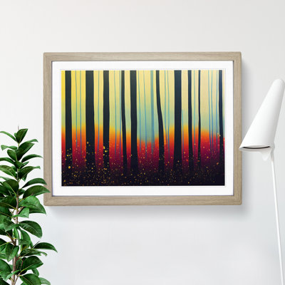 Splashed Forest Vol.5 Abstract - Framed Print