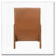 Chaise d'appoint en similicuir avec finition noyer