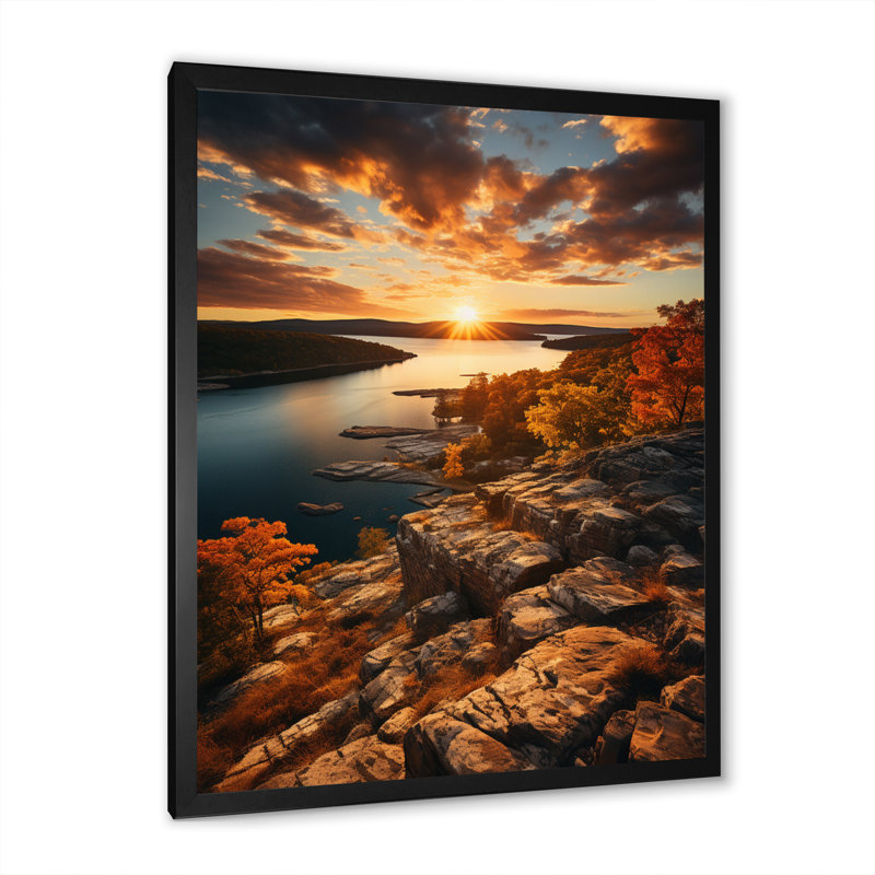 Paysage du Maryland sur toile, Cadre photo noir, H 20 po x l 12 po x P 1 po
