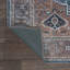 Tapis bleu marine / brun Alacati Ogee Medallion-673409066