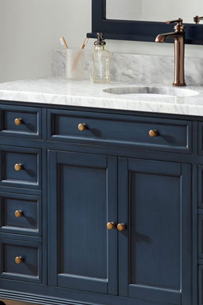 Blue Bathroom Vanities, Signature Hardware