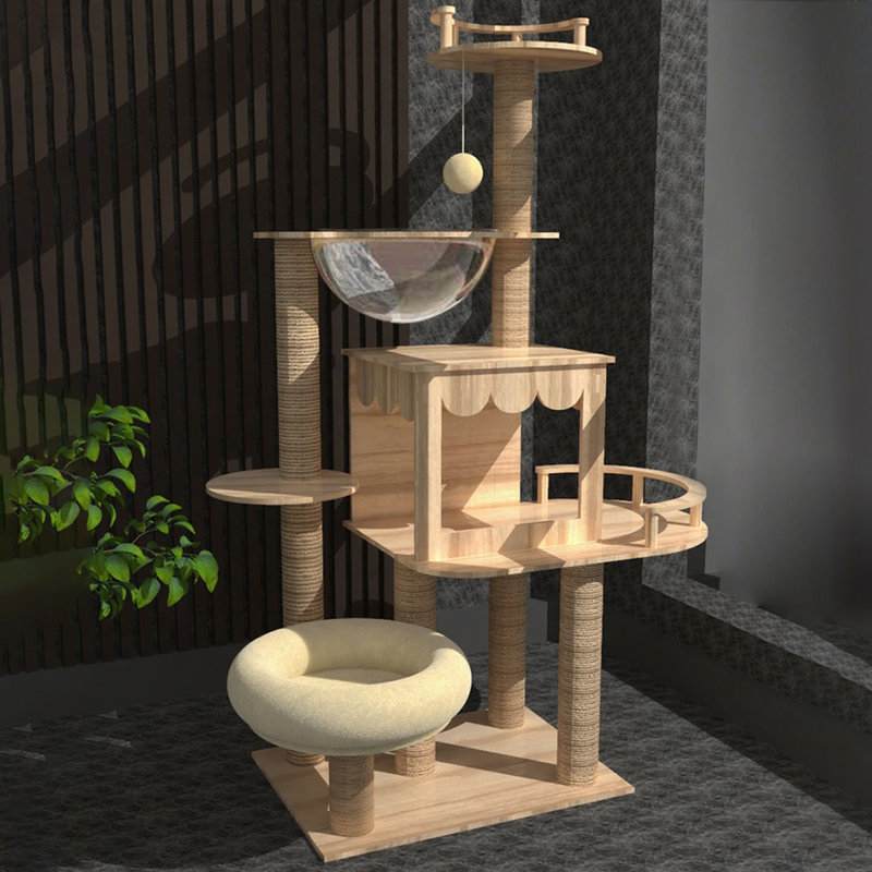 6 Tiers Cat Tree with Condons,Perch,Scratching Posts