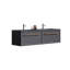 Meuble-lavabo double 59,05 po avec comptoir