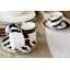 Mikasa Luxe Deco China Espresso Cups and Saucers, 100ml