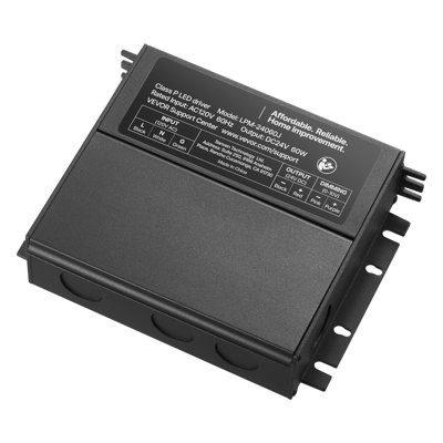 60W Dimmable LED Driver, 24V, Triac/ELV/MLV AC To DC Power Supply Transformer For LED Strip Light, Smooth Flicker-Free Dimming, Constant Voltage, Compatible With Lutron And Leviton Dimmer Switch
