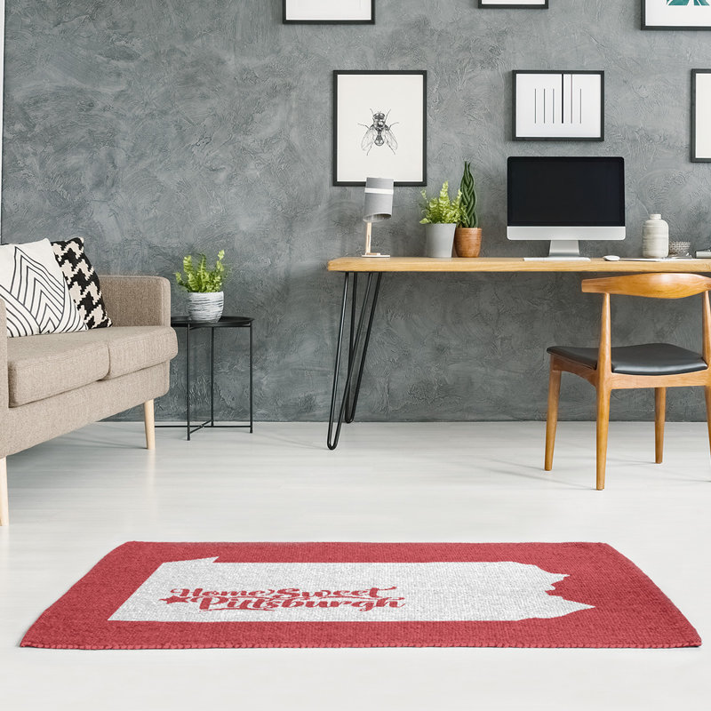 Tapis de zone rouge pennsylvanie Pittsburgh, Rectangle 5 pi x 7 pi
