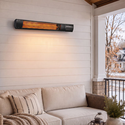 1500W Wall Mounted Carbon Fiber Heater with Remote Control, 3 Heat Settings