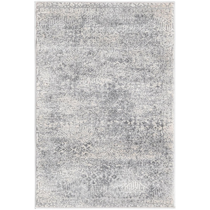 Tapis gris / blanc Kater, Rectangle 3 pi 3 po x 5 pi 3 po