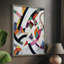 Série ABSTRACT LXVI, reproduction encadrée - bois massif-1988140767