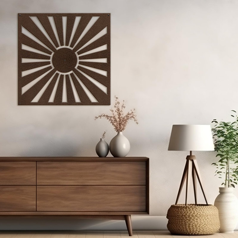 Wall Decor Metal, Bronze, 18" H x 18" W x 0.05" D