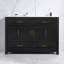 48 Inch Black Bathroom Vanity With Abundant Storage, Soft-Close Doors And Drawers, Excluding Ceramic Basin-86711236