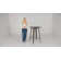 Pelaez Solid Wood Top Metal Base Dining Table