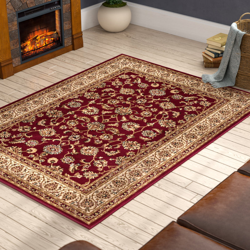 Astoria Grand Belliere Sarouk Red Traditional Rug & Reviews | Wayfair