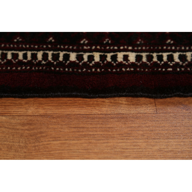 Tapis oriental géométrique Bokhara noué à la main 8 x 12