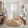 Auckland Bamboo Slat/Seagrass Natural/Teal Area Rug